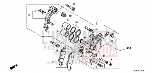 ETRIER DE FREIN AVANT CRF250RJ de 2018